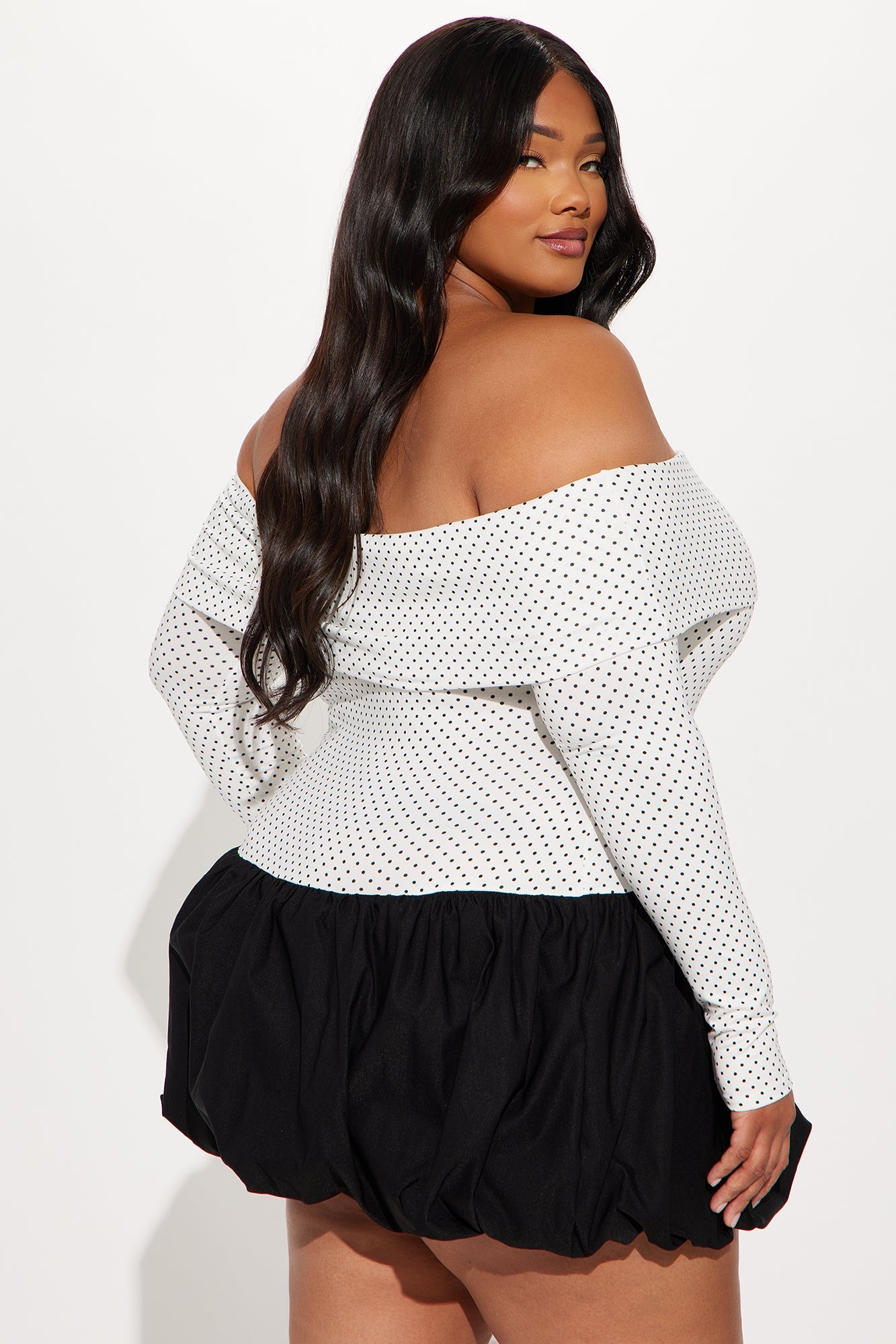 Lorena Polka Dot Bubble Mini Dress