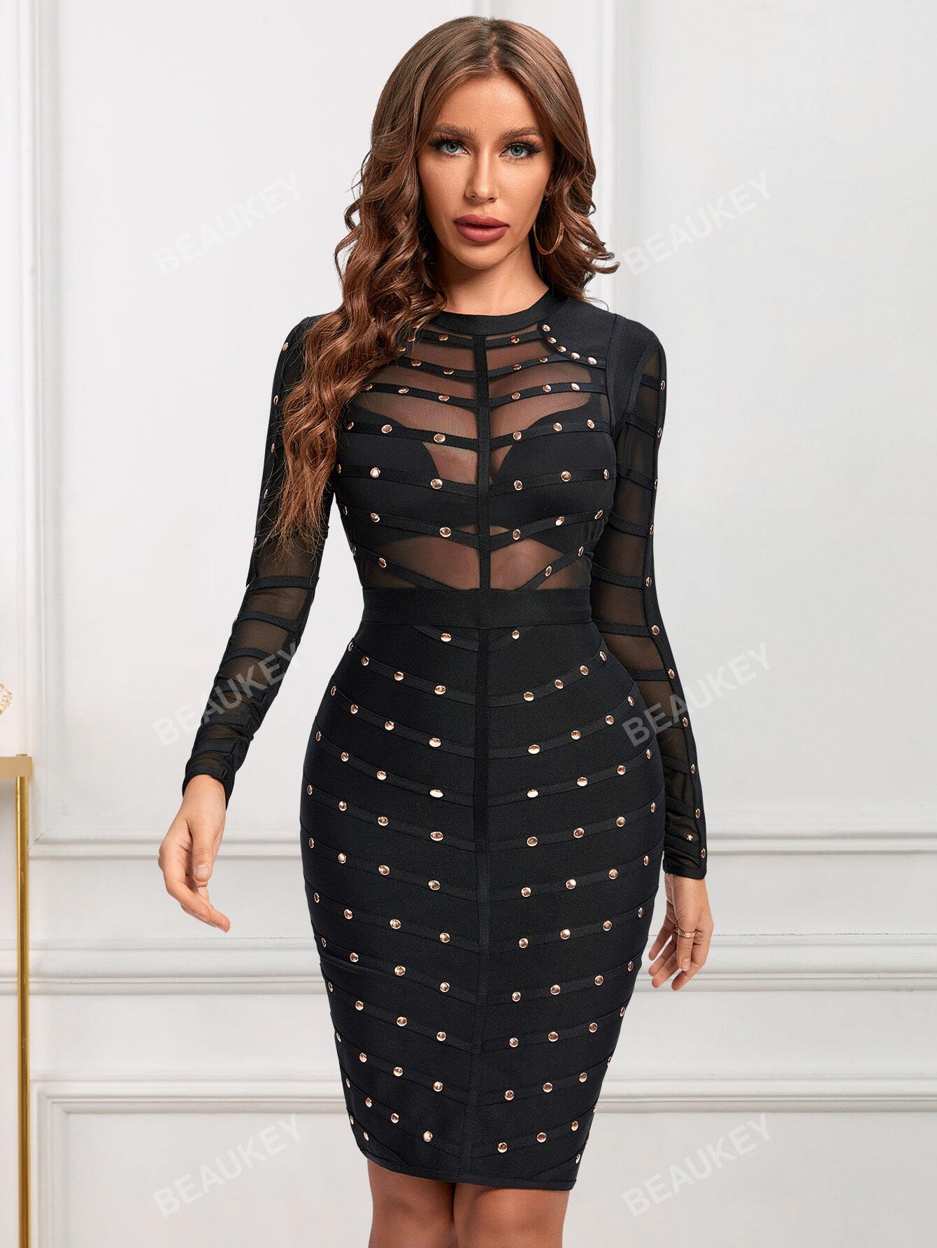 LLstyle Classic Bandage Cocktail Dress For Party