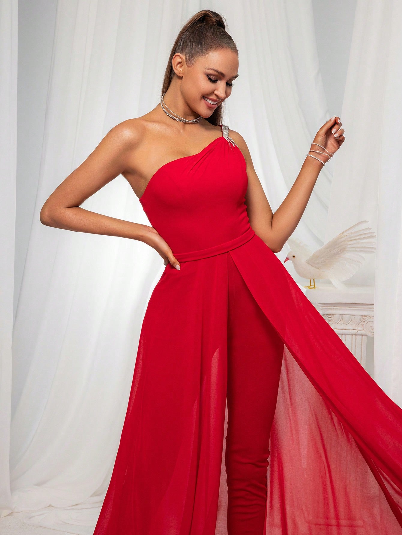 LLstyle Elegant Party Jumpsuit With Cinched Waist