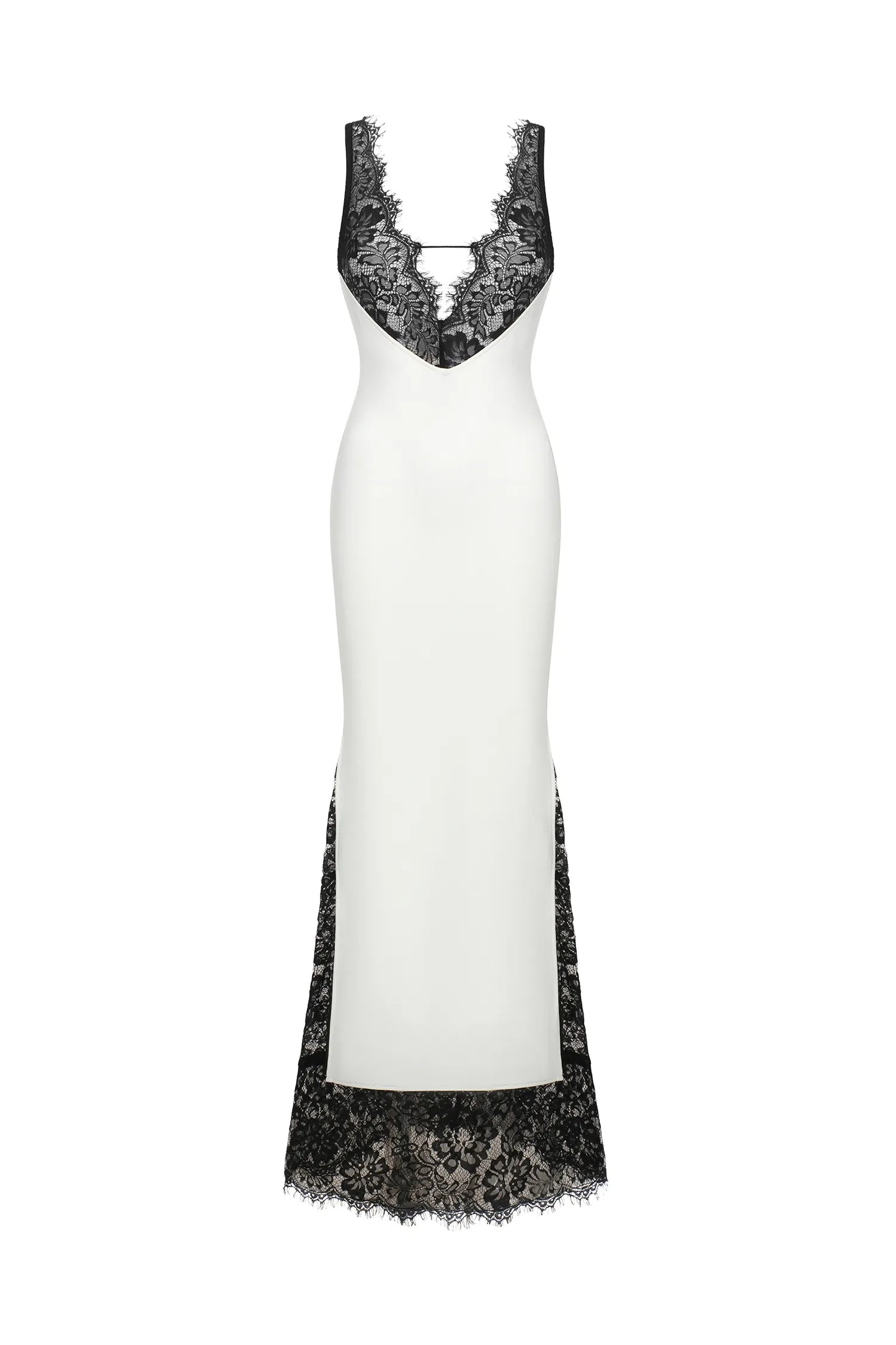 LLStyle White & Black Lace Maxi Dress