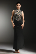 Sam High-Neck Evening Gown