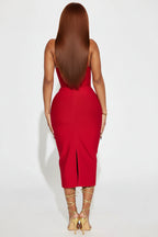 Solenne Scarlet Curve Dress