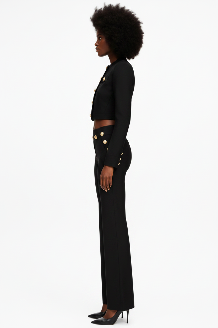 Adelia Jacket &amp; Wide-Leg Pants Set