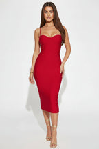 Solenne Scarlet Curve Dress