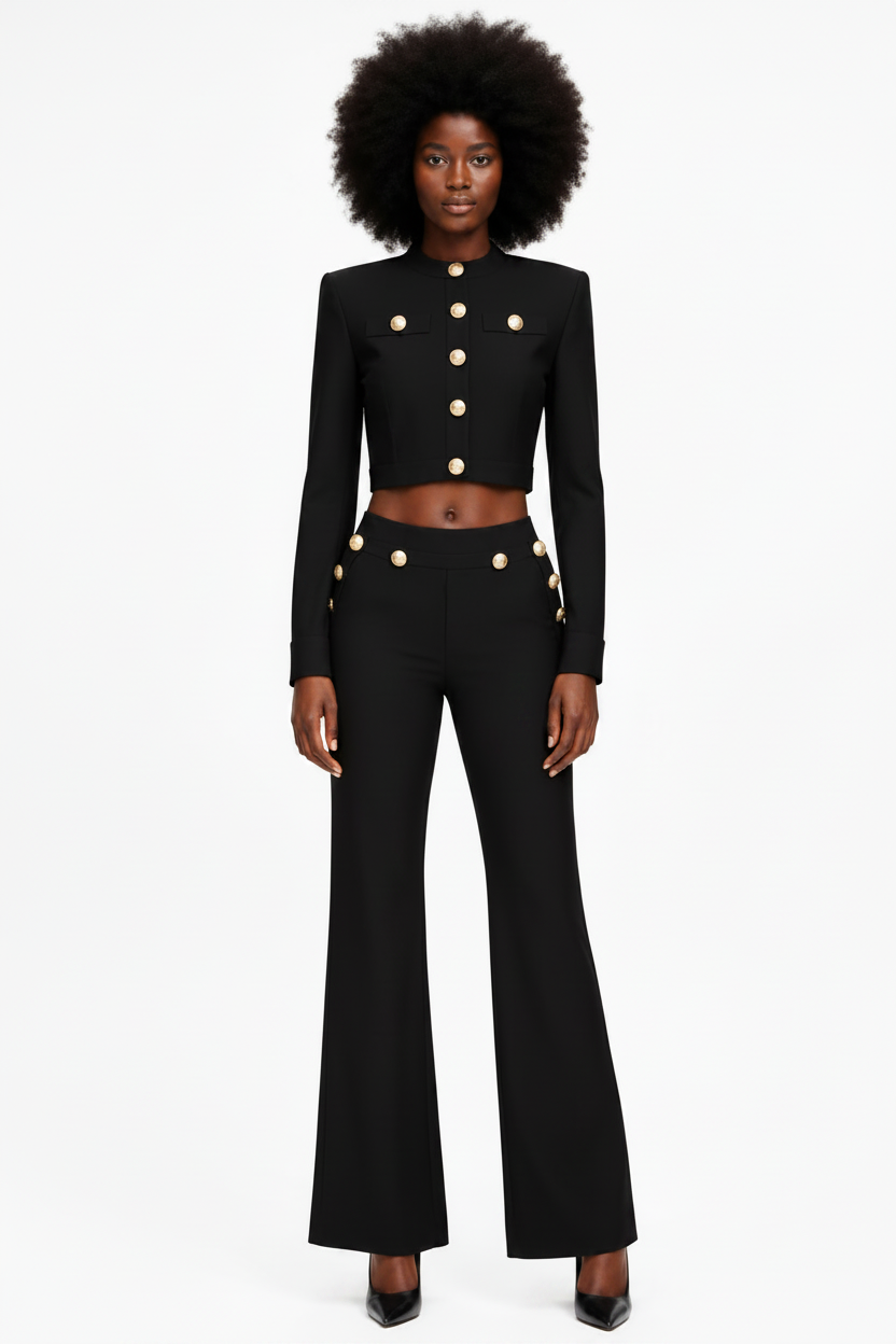 Adelia Jacket &amp; Wide-Leg Pants Set