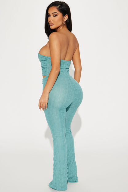 LLstyle Mesh Teal Jumpsuit