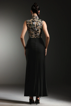 Sam High-Neck Evening Gown