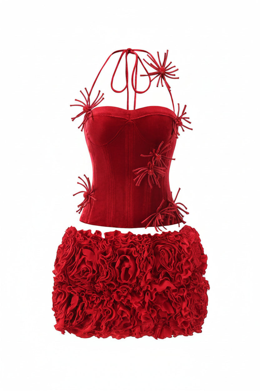 LLstyle Floral Corset Mini Dress