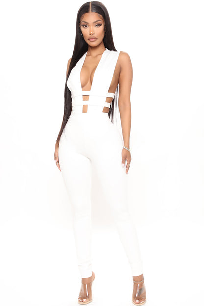 LLstyle Up White Jumpsuit