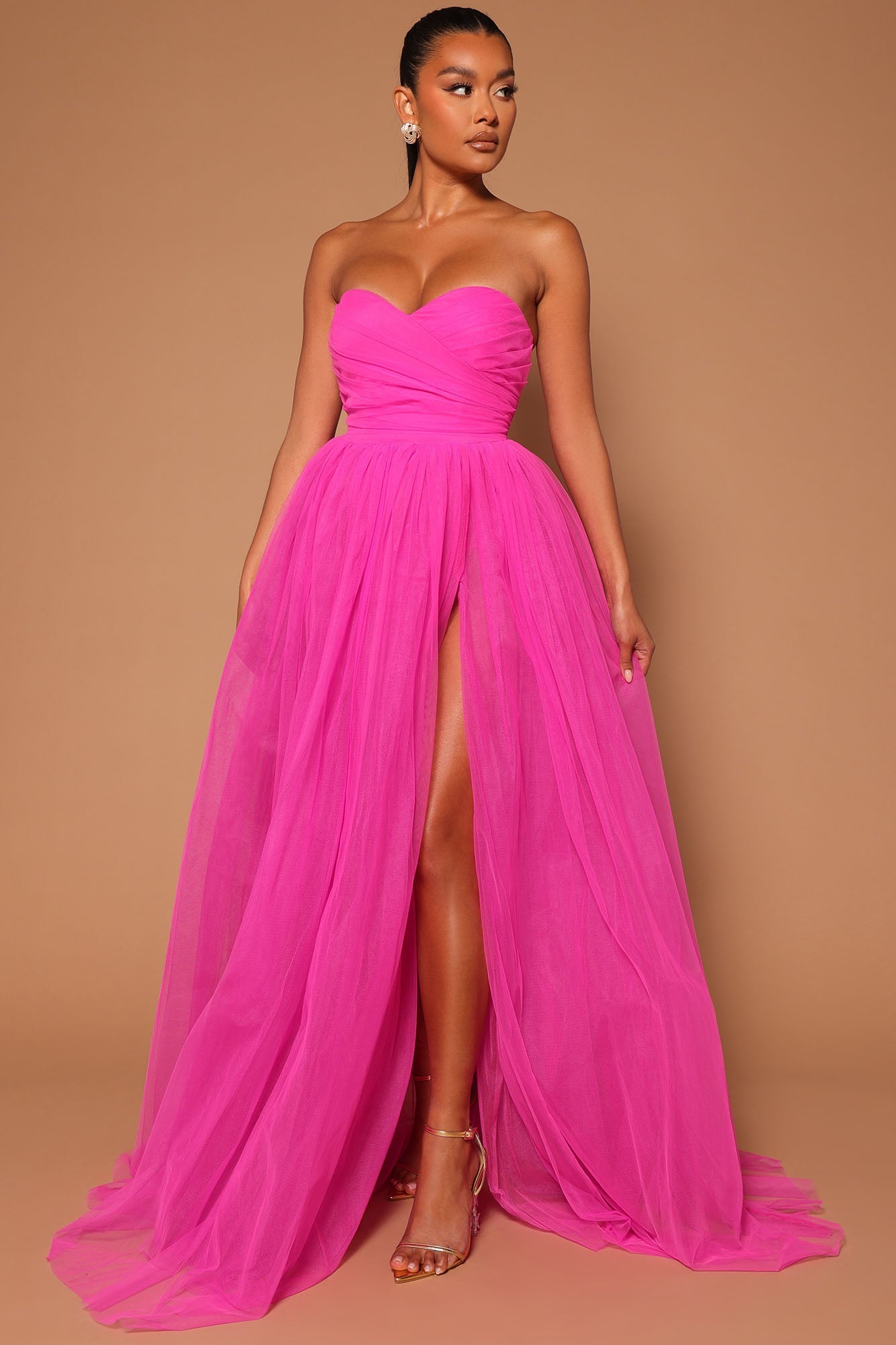 Elle Tulle Pink Gown
