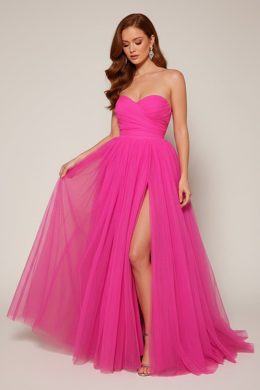 Ximena Tulle Pink Gown
