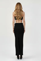 Roselia Crystal Strap Bandage Midi Dress