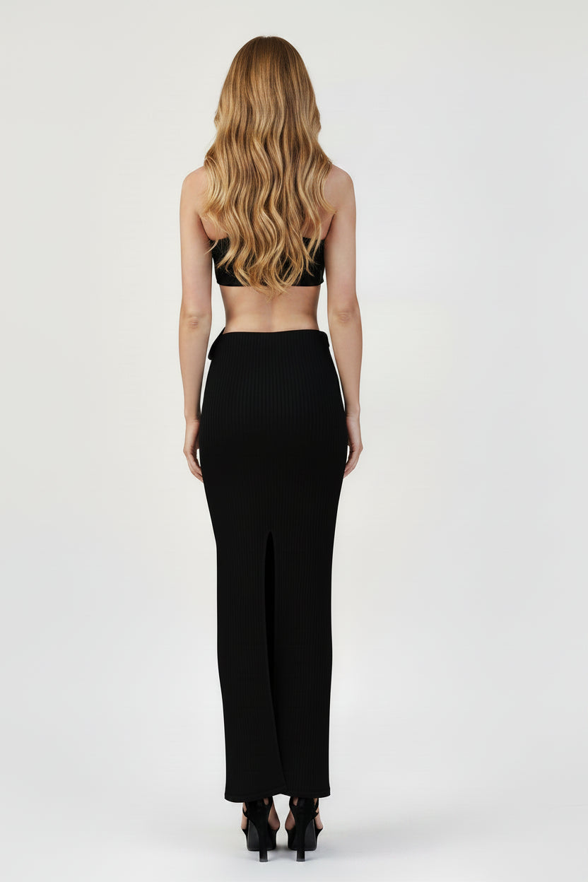 LLstyle Crystal Strap Bandage Midi Dress