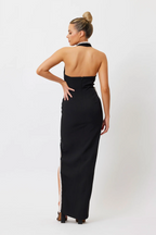 Alessandra Pearl Halter Maxi Dress