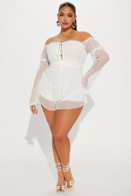 LLstyle  Lace White Romper