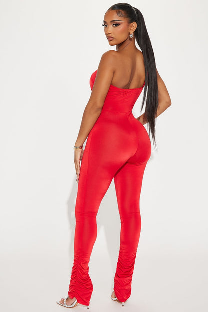 LLstyle Infatuated Red Jumpsuit