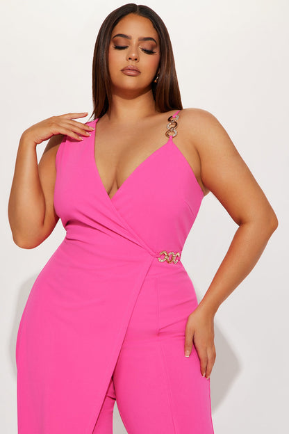 LLstyle In Hot Pink Jumpsuit