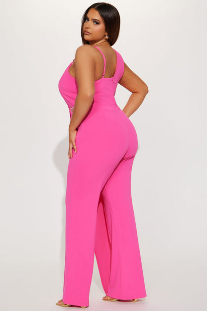 LLstyle In Hot Pink Jumpsuit