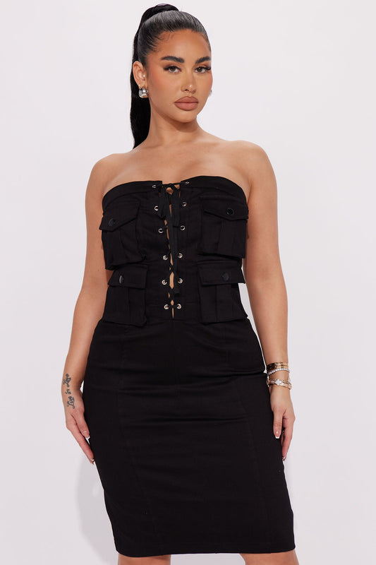 Fast Life Cargo Midi Dress