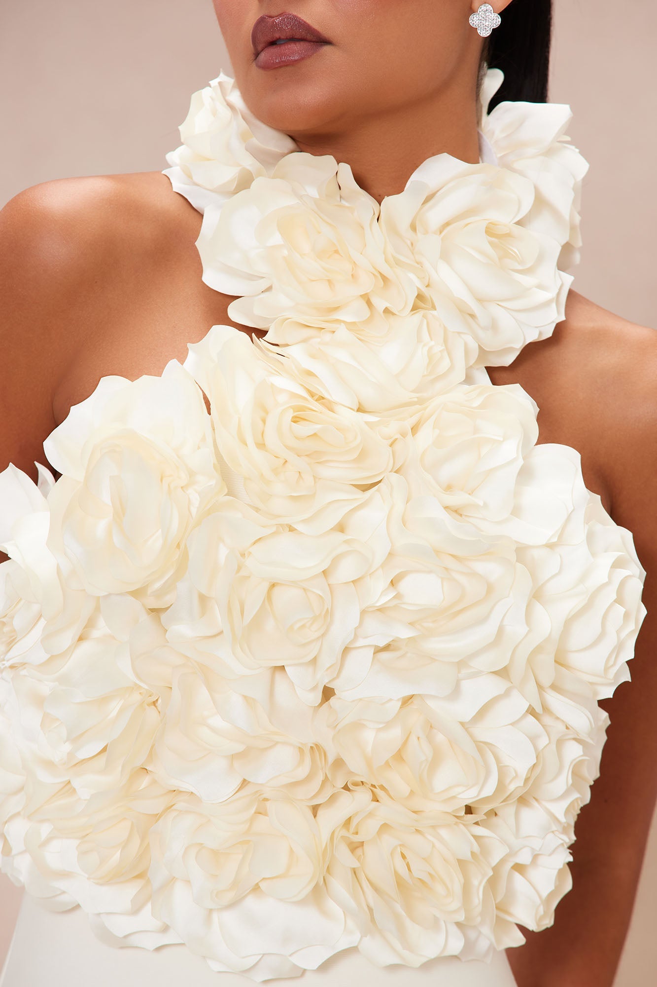 Evelyn Flower Bandage Midi Dress