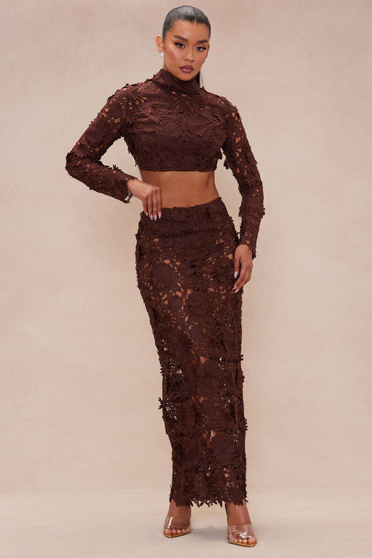 Dayna Floral Embroidered Skirt Set