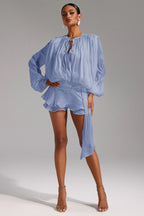 Kiara Periwinkle Ruffle Mini Dress