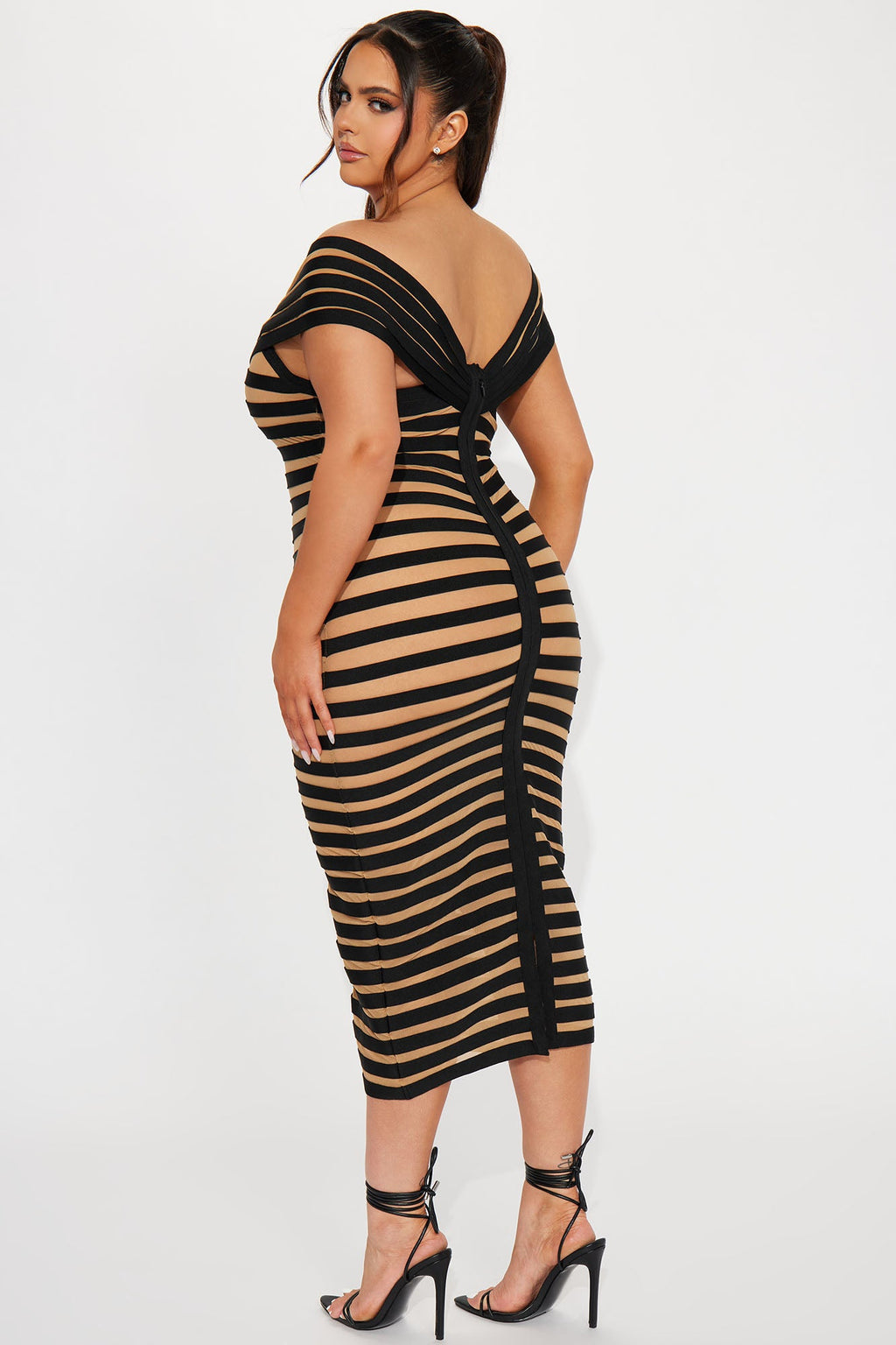 LLstyle Bandage Midi Black/combo Dress