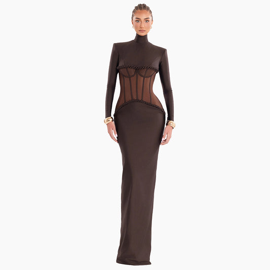 LLstyle Sculpted Corset Maxi Dress