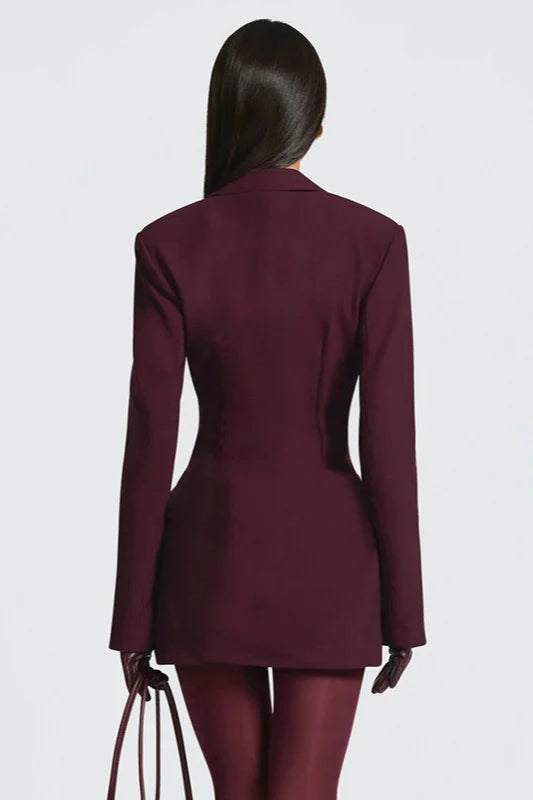 LLstyle Burgundy Tailored Corset Mini Dress