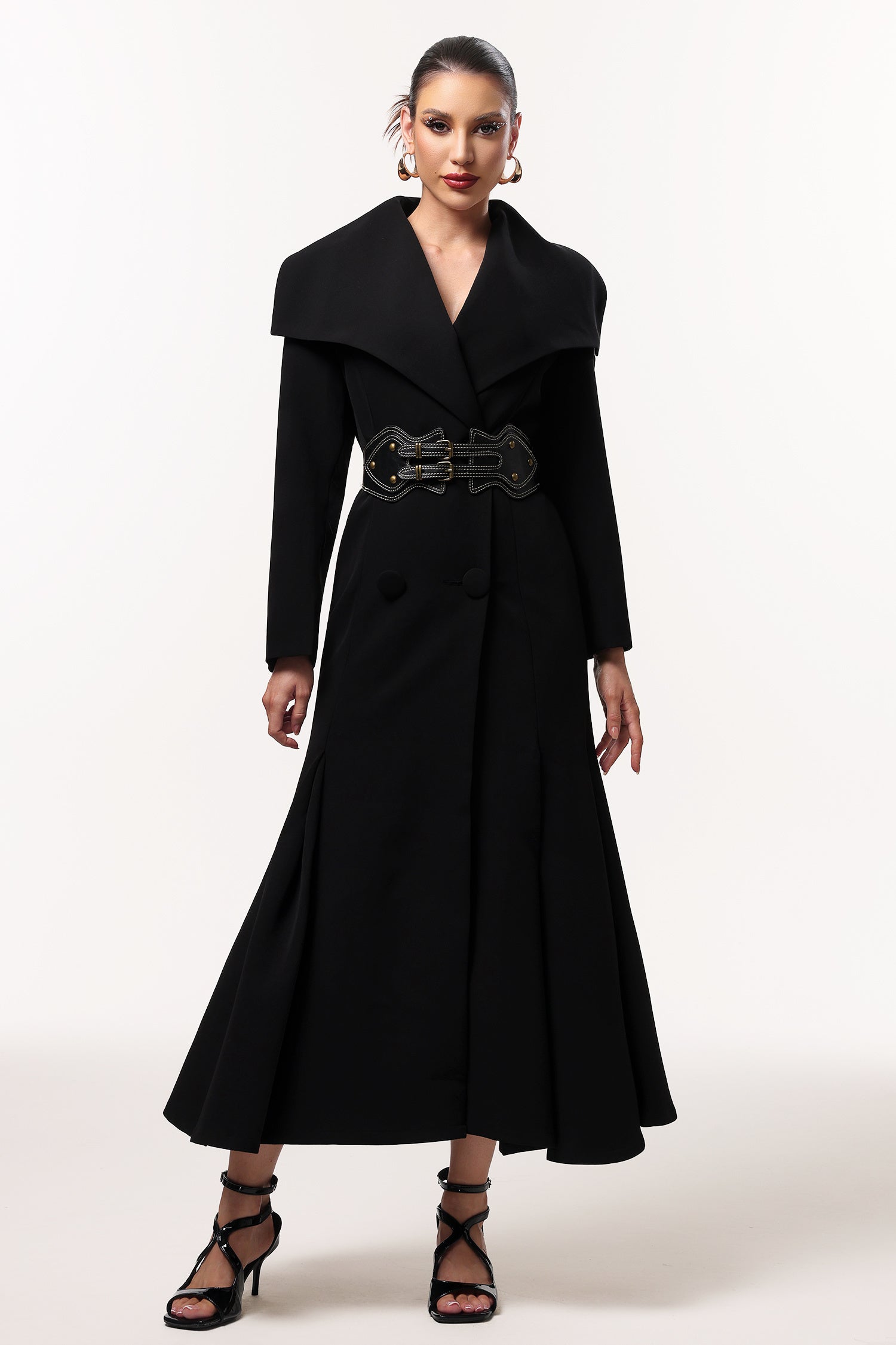 Ariana Belted Maxi Coat