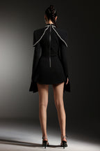 Alicia Embellished High-Neck Mini Dress