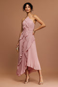LLstyle Ruffle Halter Dress