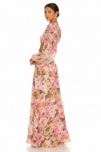 Jelo One-Shoulder Chain Detail Maxi Dress