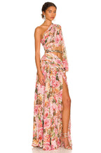 Jelo One-Shoulder Chain Detail Maxi Dress