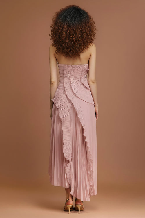 LLstyle Ruffle Halter Dress