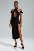 Cherry Black Cutout Dress