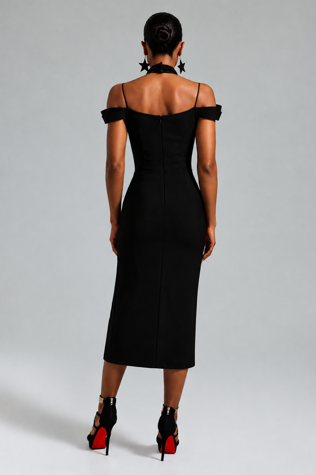 Cherry Black Cutout Dress