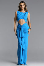 Brielle Draped Cut-Out Bodycon Midi Dress