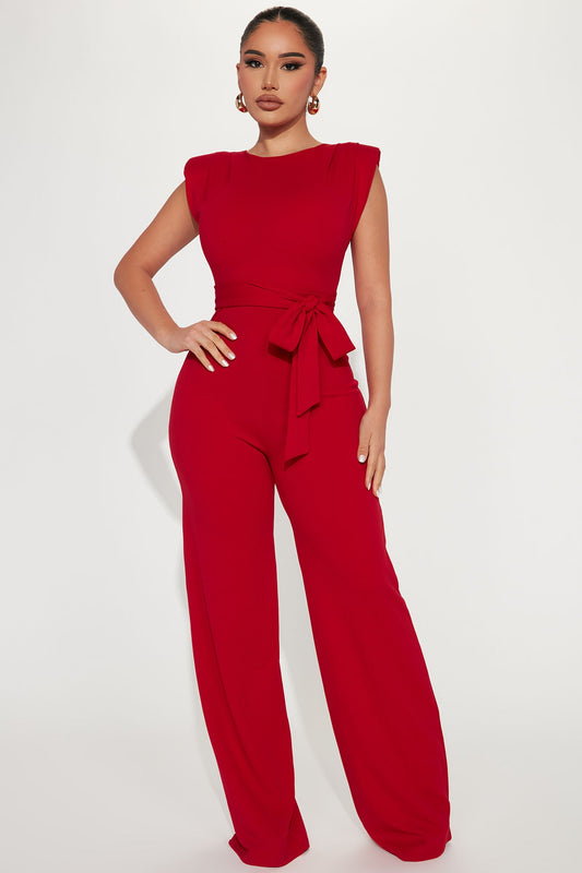 LLstyle On Point Red Jumpsuit