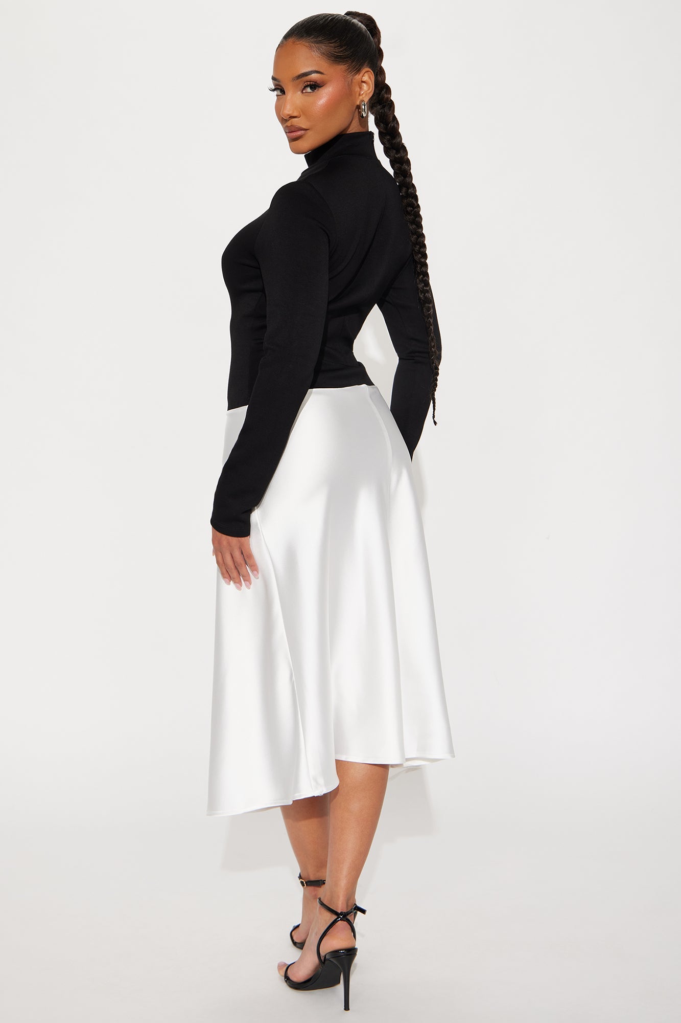 Delaney Satin Midi Dress