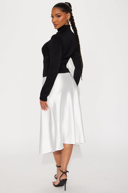 Delaney Satin Midi Dress