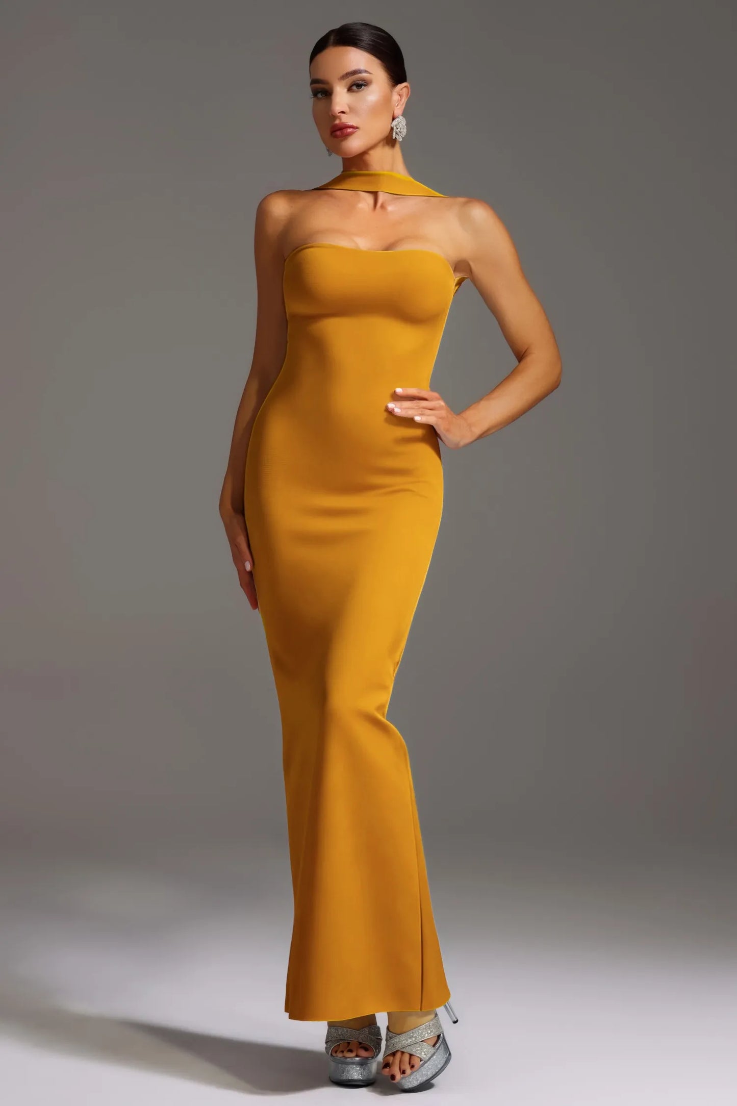 LLstyle Golden Aura Maxi Gown