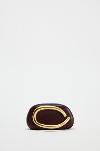 LLstyle Gold Closure Box Clutch