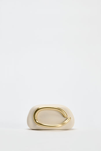 LLstyle Gold Closure Box Clutch