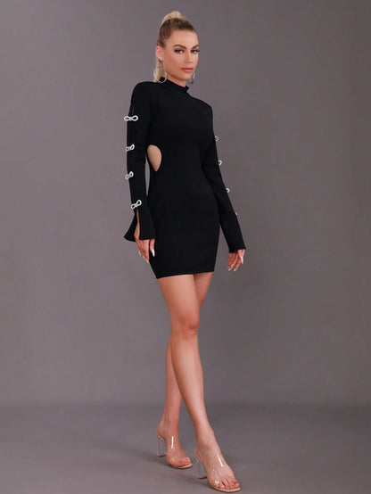 LLstyle Neck Cut Out Side Bodycon Dress