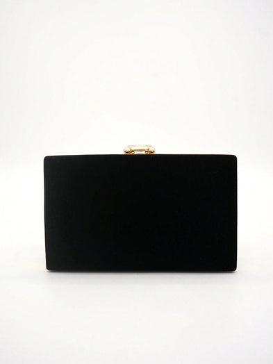 LLstyle Gold Closure Box Clutch