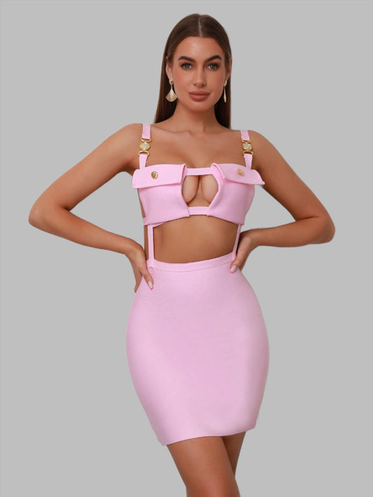 LLstyle Party Bandage Dress With Straps