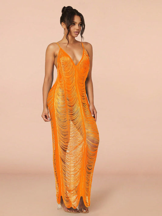 LLstyle Ruched Cut Out Cami Dress