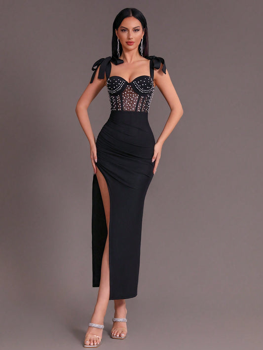 LLstyle Women Sleeveless Bandage Long Dress