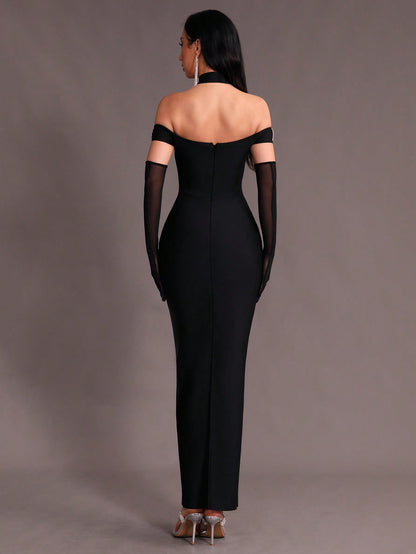 LLstyle Women's New Pink Open Shoulder Dress